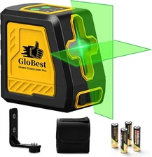Laser Level, Self Leveling Cross Line Lasers, Green Beam Small, Yellow/Black 