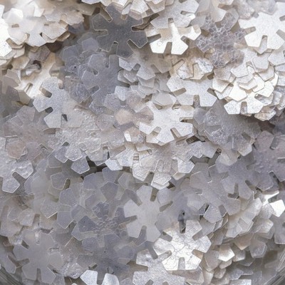 PME Cake Christmas Edible Glitter | Snowflake Shapes (1g / 0.03oz) | Festiv
