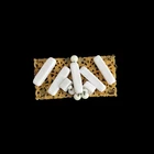 Vintage Miriam Haskell Gold Tone Filigree Milk Glass Brooch Pin Signed 1.5 in