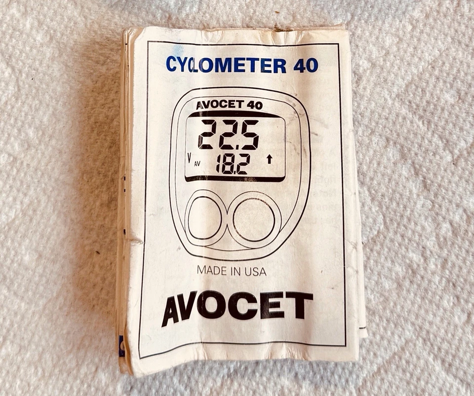 Avocet 40 Cyclometer Vintage Bike Computer White With Instructions￼ - Image 3 of 4