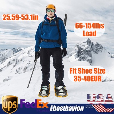 21 Inch Snowshoes, Snowshoes& Adjustable Trekking Poles