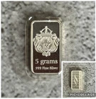 5 gram .999 Silver Bullion Lion Bar - Scottsdale Mint - Sealed