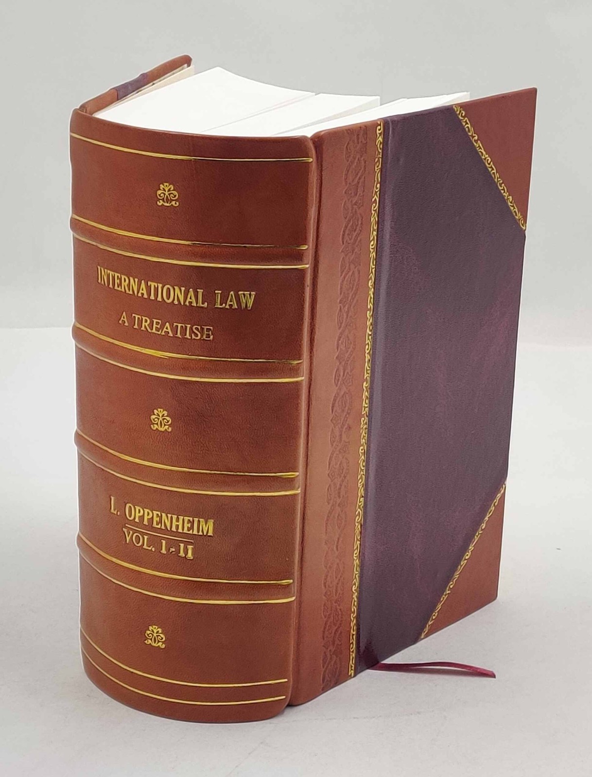 International Law Treatise Vol 1-2 1905 L Oppenheim Leather Bound Edition