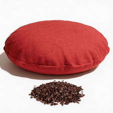 Yoga Méditation Coussin Uni Rouge Rempli Avec Bio Sarrasin Coussin de Yoga