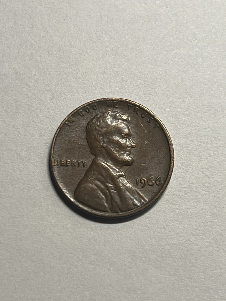 1966 Lincoln Penny - No Mint Mark - L on Rim Error-DOUBLE DIE ON REVERSE. - Image 2 of 4