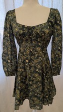 New J Crew Women’s Dress Size 0 NWT Green Floral Long Sleeve