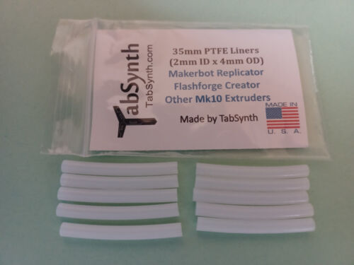 FLASHFORGE 3D Printer Teflon PTFE Liner Tube For Nozzle (10 pack of liners) Mk10 - Picture 4 of 12