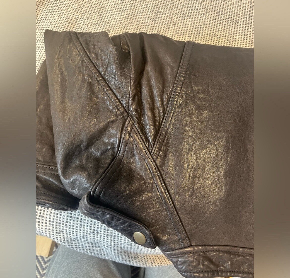 Madewell Women Genuine Leather Jacket XS image 9