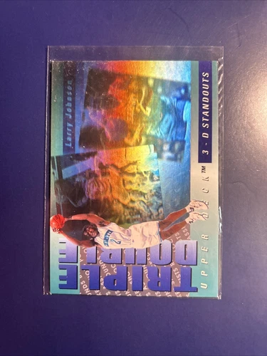  Larry Johnson 93-94 UPPER DECK Triple 3D STANDOUT, 92-93 FLEER "ROY" #1, #7(2)