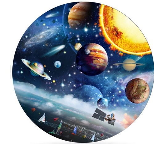 1000 pcs Jigsaw 68cm Dia. Round Earth Moon Animal Paper Puzzle Adult Game Toy - Picture 16 of 30
