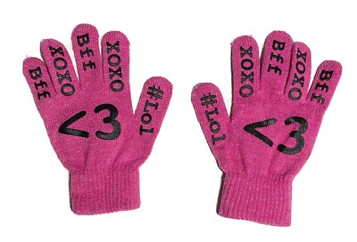 Pink BFF Girls One Size Gloves
