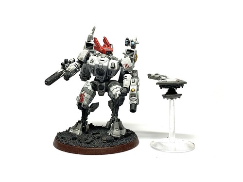 TAU COMMANDER IN ENFORCER BATTLE SUIT & DRONE 2 28mm ProPainted Warhammer 40K - Bild 2 von 5