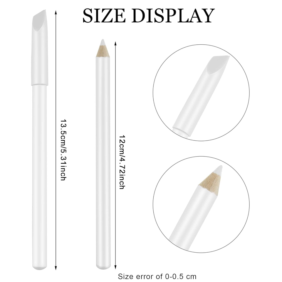 10 Pieces White Nail Pencils 2In1 Nail Whitening Pencils French