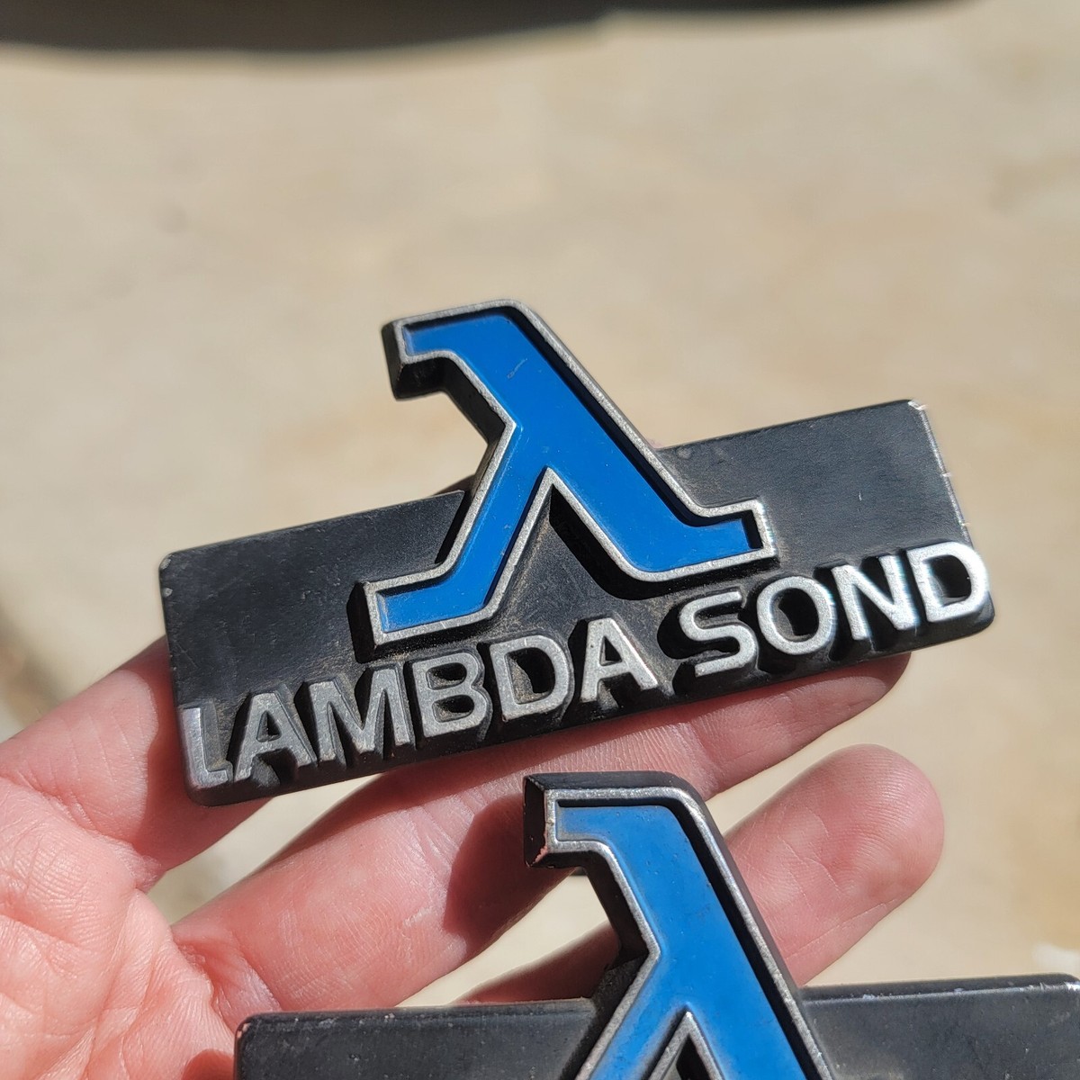 Volvo 240 Lambda Sond Grill Badge Nice Rare Aluminum Emblem 244