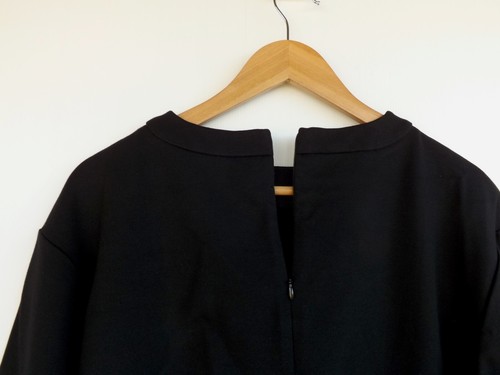 Morrison Top 3 Womens Black Designer Blouse Raw Sleeve Ends Zip Closure - Picture 10 of 13