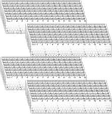 32 Pack 6 Inch Mini Rulers Bulk Plastic Small Rulers with Inches and Centimeters