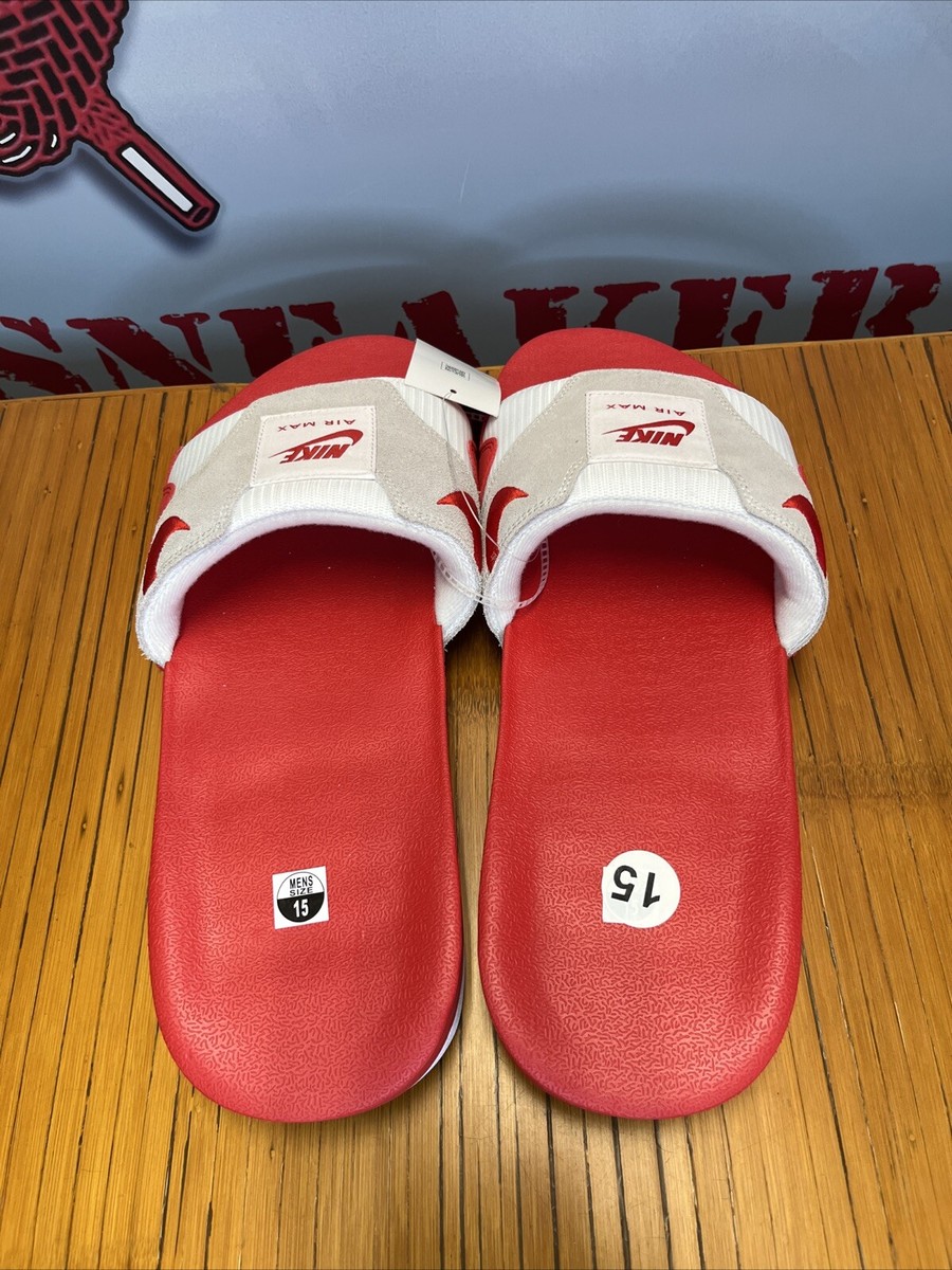 Nike Air Max 1 Slides Sandals (DH0295-103) “White University Red