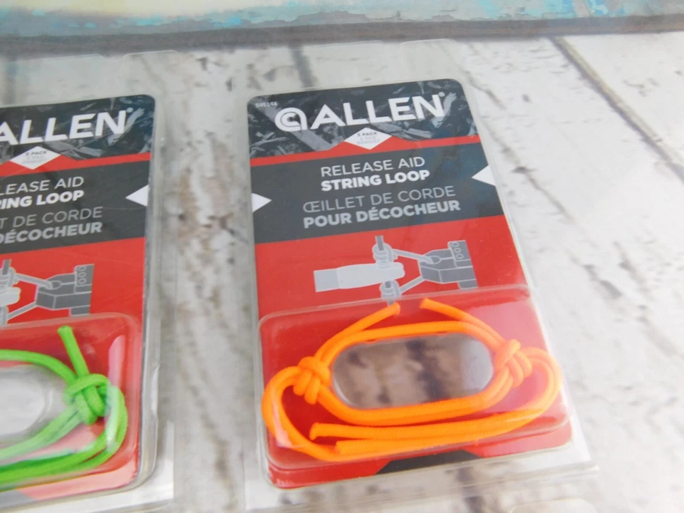 Allen Release Aid Cuerda Lazo Neón Naranja y Verde Lote de 4 Paquetes de 3 Nuevos Foto 3 de 4