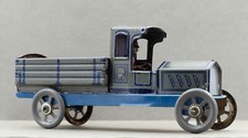 German Nickel Toy Delivery Truck with Driver