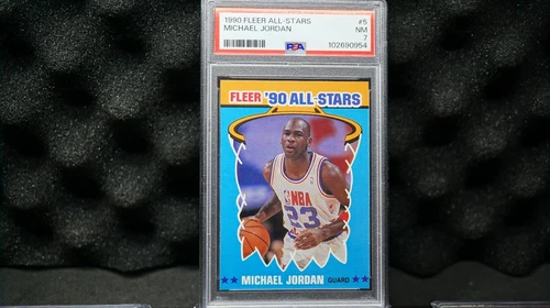 1990 Fleer All-Star #5 Michael Jordan PSA 7 NM "THE GOAT" Sweet card! 5th year.