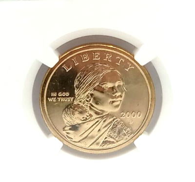 NGC 2000 D MS 66 PL Uncirculated Millennium Set $1 Sacagawea