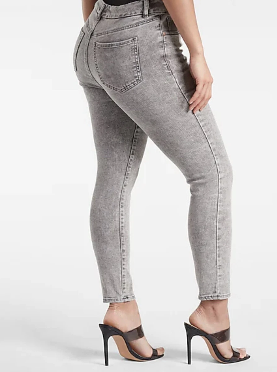 Express High Waisted FlexX Faded Black Skinny Jeans Size Medium eBay