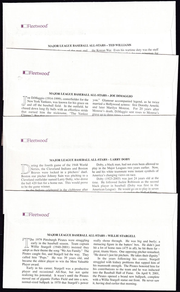 2012 Major League Baseball Sc 4694-4697 Cleveland FDCs with Fleetwood cachets - Image 3 of 3