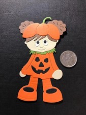 HANDMADE Die Cut 1 Pumpkin Costume Scrapbook / Card Embellishment