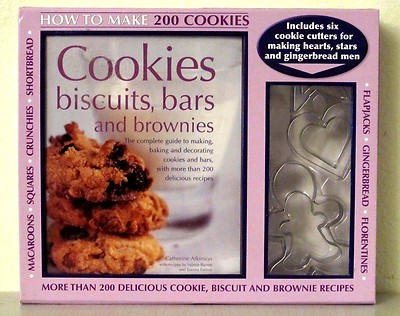 cookies biscuit bar brownie recipe book cookie cutter heart star ginger bread