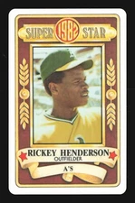 1982 Topps Perma-Graphics #150-SS8223 Rickey Henderson Oakland Athletics A's HOF