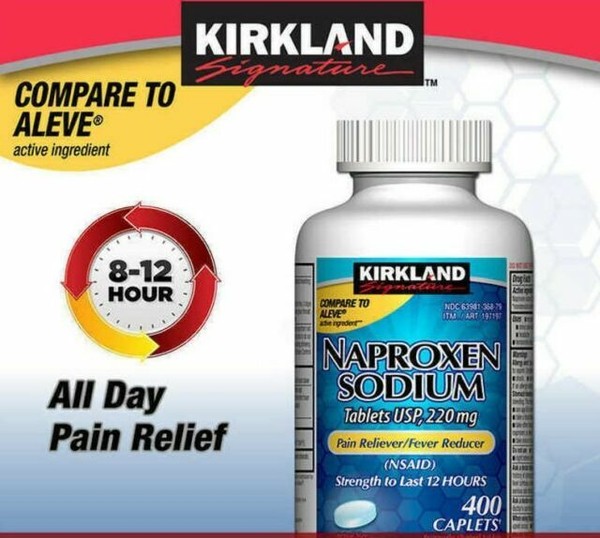 Kirkland Signature Naproxen Sodium 220mg 400 Caplets for sale online eBay