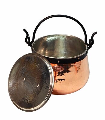 CopperGarden Kupferkessel 10 Liter & Deckel | antihaft 100% Zinn | Kupfertopf  