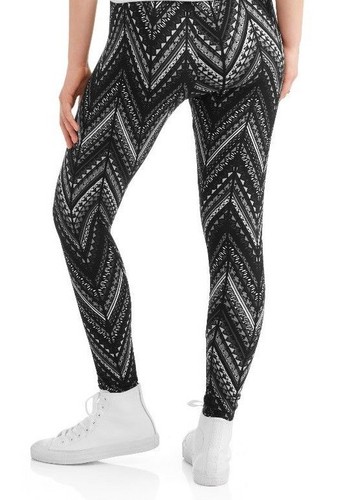 NWT: No Boundaries Juniors' Sueded Jersey Leggings Grey Chevron SIZE SMALL - Picture 3 of 5