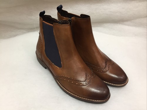 ladies tan brogue chelsea boots