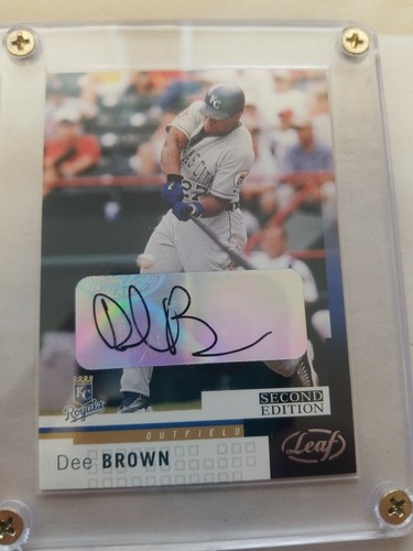 Kevin Mench, And Dee Brown Signed Leaf Second Edition Cards - Picture 3 of 5