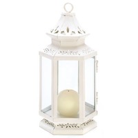 Gifts & Decor Medium Size Victorian White Candle Lantern Candleholder, New, Free on sale Gifts & Decor Medium Size Victorian White Candle Lantern Candleholder, New, Free on sale