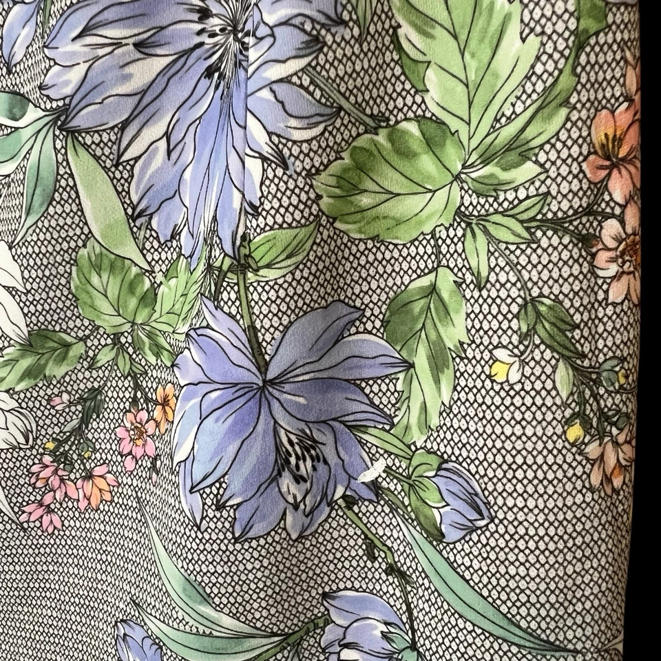 H&M Botanical Print Strapless Cropped Wide Leg Jumpsuit Women’s Sz 6 Side Zip - Image 4 of 4