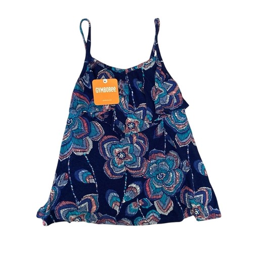 NWT Gymboree Safari Twirl Floral Tank Top - Size 6Pink blue spaghetti strap NEW - Picture 2 of 6