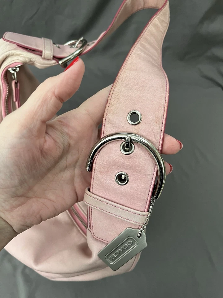 De colección Coach GRANDE Tortilla Tort Ergo 9619 Hobo ROSA Napa Piel de Cordero Cuero En muy buena condición Foto 4 de 4