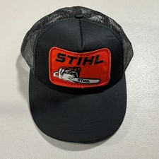 Stihl Outfitters Apparel Chainsaw Snapback Trucker Hat Black One Size Adjustable