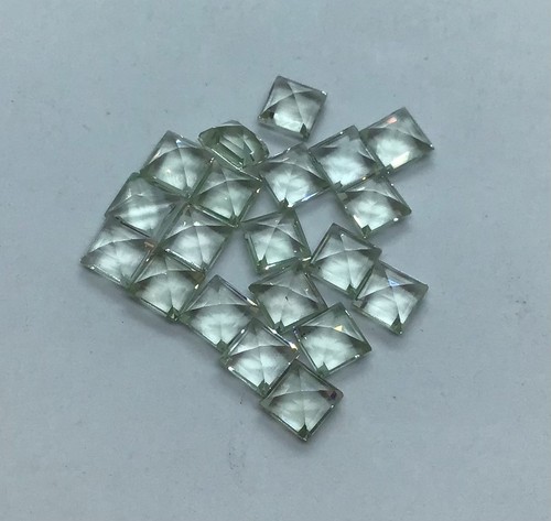 AAA Green Amethyst Square Cut Natural Loose Gemstone For Assorted All Jewelry - Picture 9 of 18