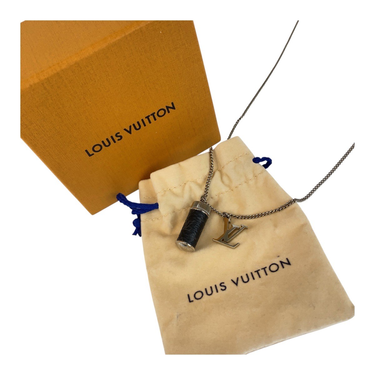 LOUIS VUITTON Monogram Eclipse Collier Charms Mon… - image 5