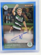 Conrad Harder 2024-2025 Topps Merlin UEFA Club Competitions Blue Auto /150 RC