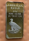 10  Troy oz World Wide Mint American Eagle .999 FINE SILVER BAR