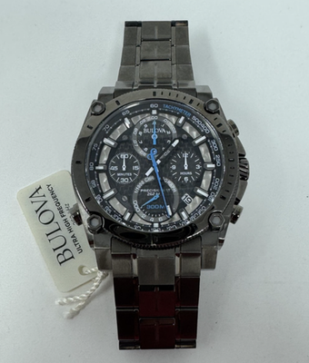 Bulova 98B229 Men's Precisionist Gunmetal Stainless Steel Chronograph Watch