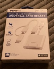 Vivitar Mobile SD and MicroSD Universal Card Reader White MOV4016 V1 Box/Retail