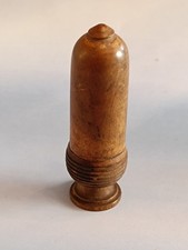 Antique Treen Needle Case / Menthol Holder / Acorn / Wood / Turned (2121)