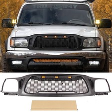 Front Grille Fit For Toyota Tacoma 2001-2004 Grill Black Honeycomb Style Wlight Front Grille Fit For Toyota Tacoma 2001-2004 Grill Black Honeycomb Style Wlight