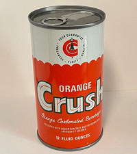ORANGE CRUSH SODA Pull Tab pop old steel pop can 7-UP Bottling REDFORD JUICE TAB