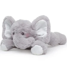 Baby Lil’ Spout Rattle: 8-Inch Plush Stuffed Gray Elephant Rattle